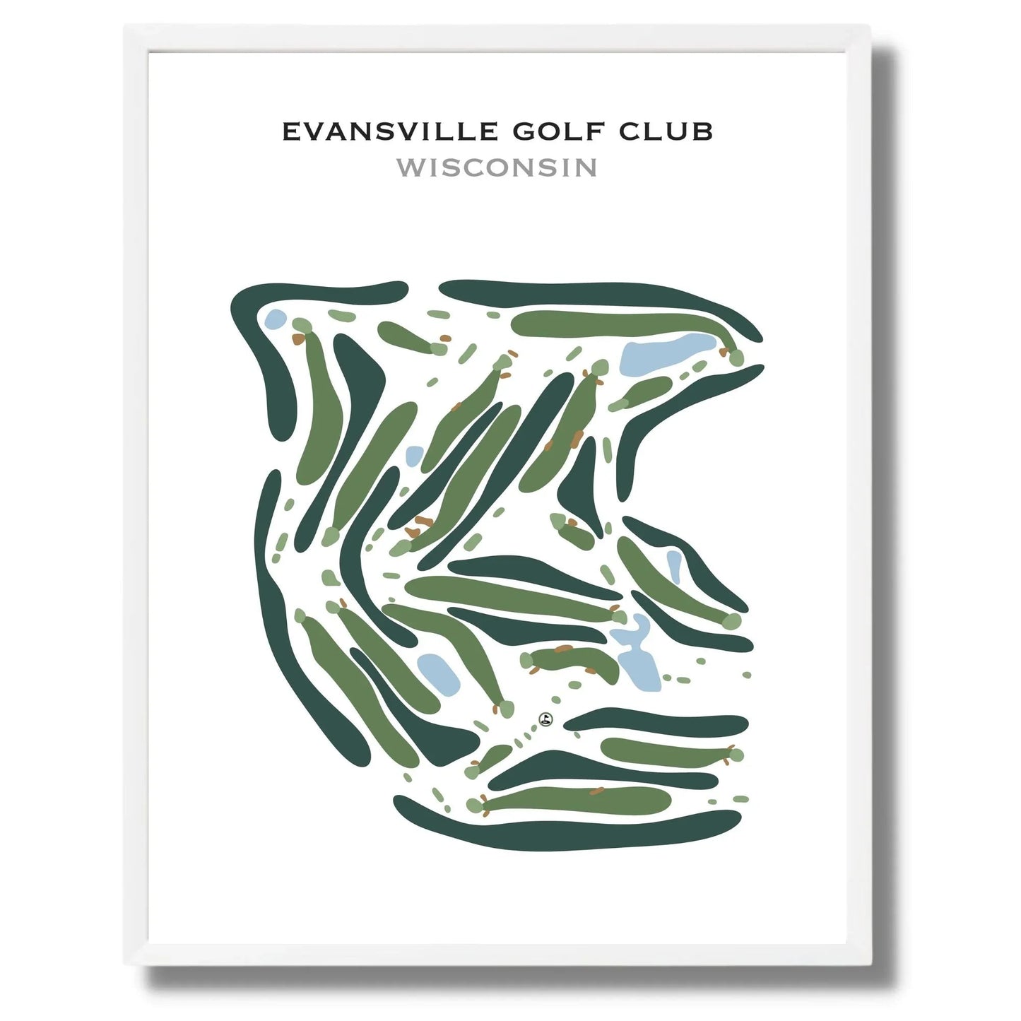 Evansville Golf Club, Wisconsin - Printed Golf Course