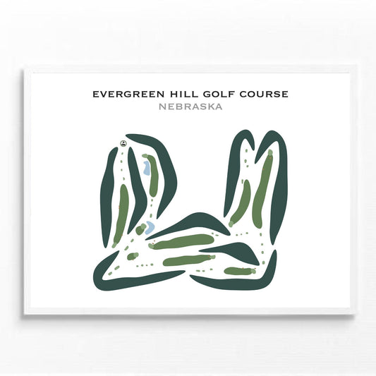 Evergreen Hill Golf Course, Nebraska - Printed Golf Courses