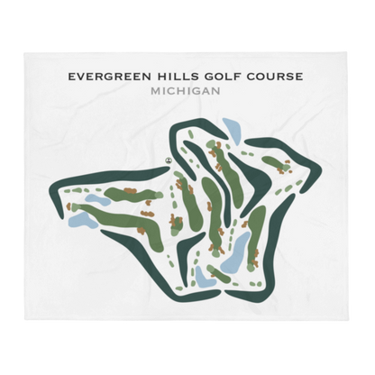Evergreen Hills Golf Course, Michigan - Printed Golf Courses