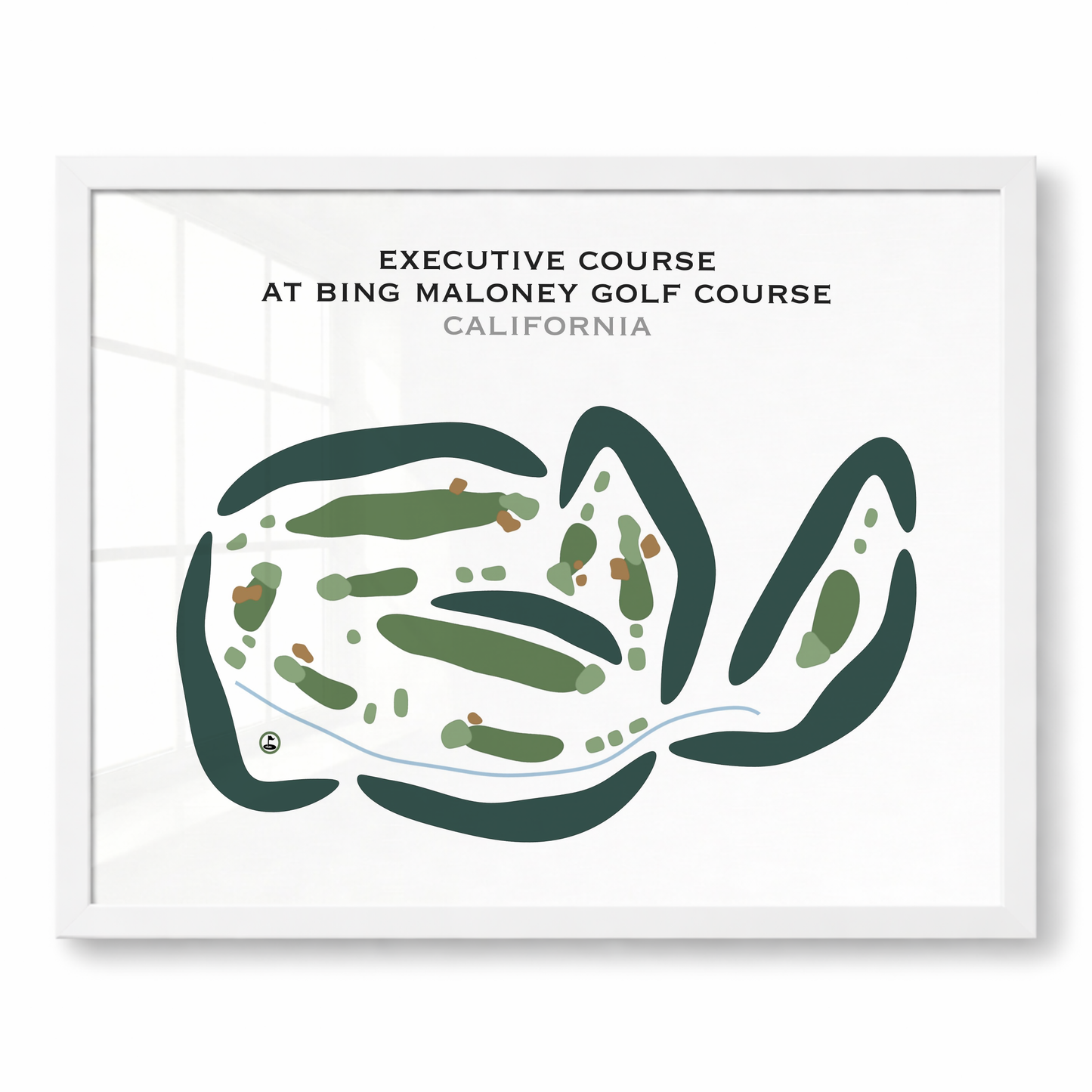 Executive Course at Bing Maloney Golf Course, California - Printed Golf Courses
