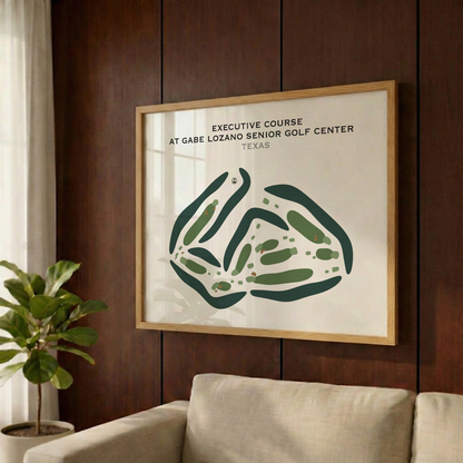 Executive Course at Gabe Lozano Senior Golf Center, Texas - Printed Golf Courses