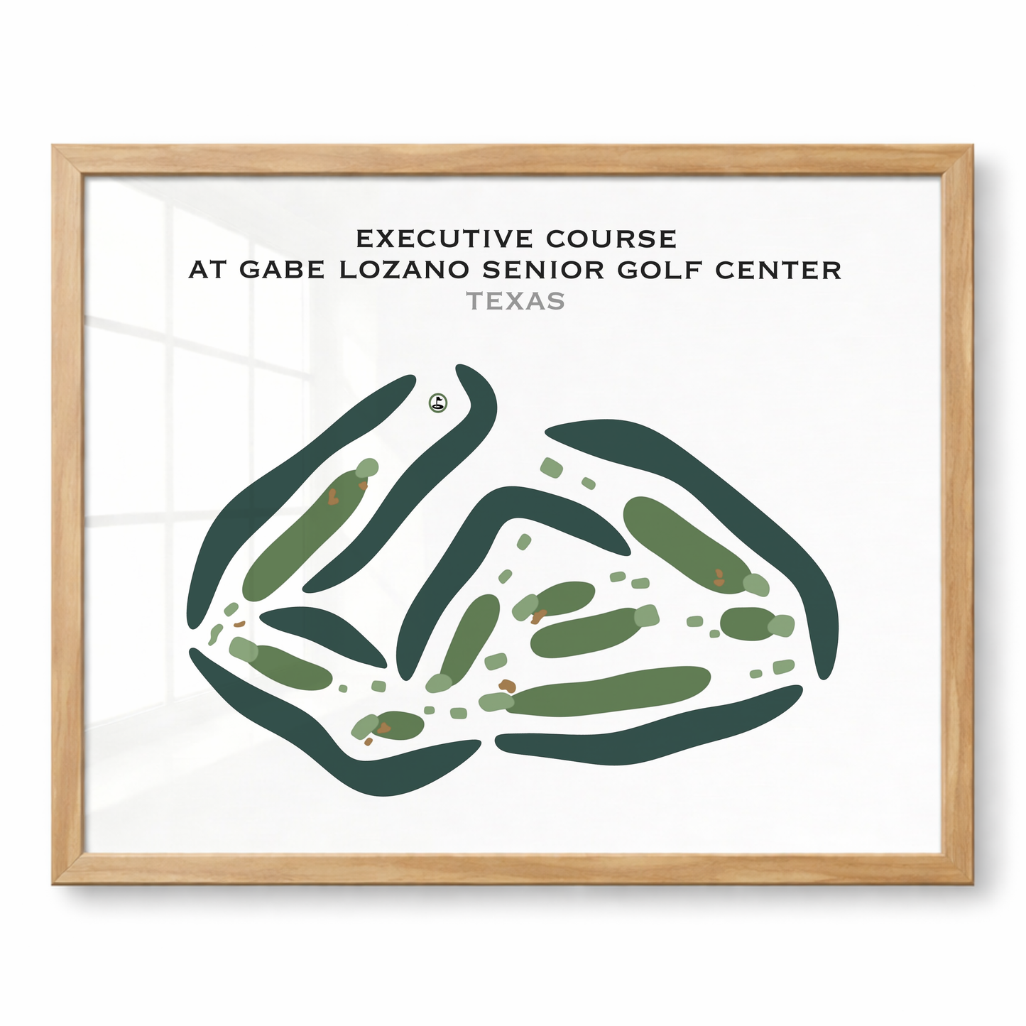 Executive Course at Gabe Lozano Senior Golf Center, Texas - Printed Golf Courses