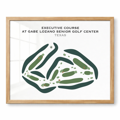 Executive Course at Gabe Lozano Senior Golf Center, Texas - Printed Golf Courses