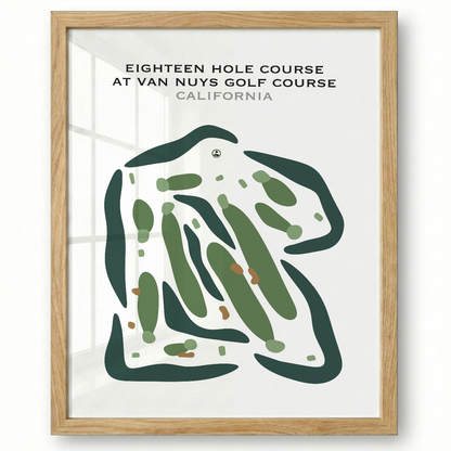 Executive Course at Van Nuys Golf Course, California - Printed Golf Courses