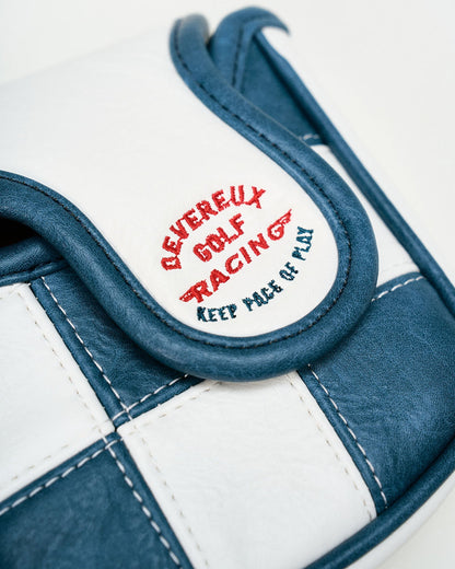 Check Sidecar Mallet Putter Cover - Blue / White