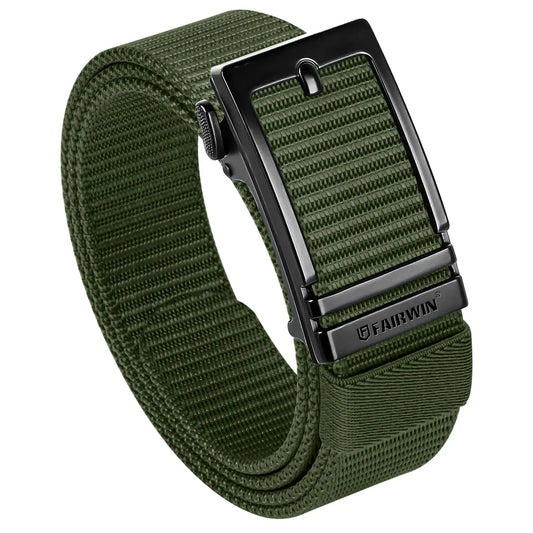 FAIRWIN Automatic Adjustable Ratchet Belt For Men - Casual Golf Web Waist Belt Jeans
