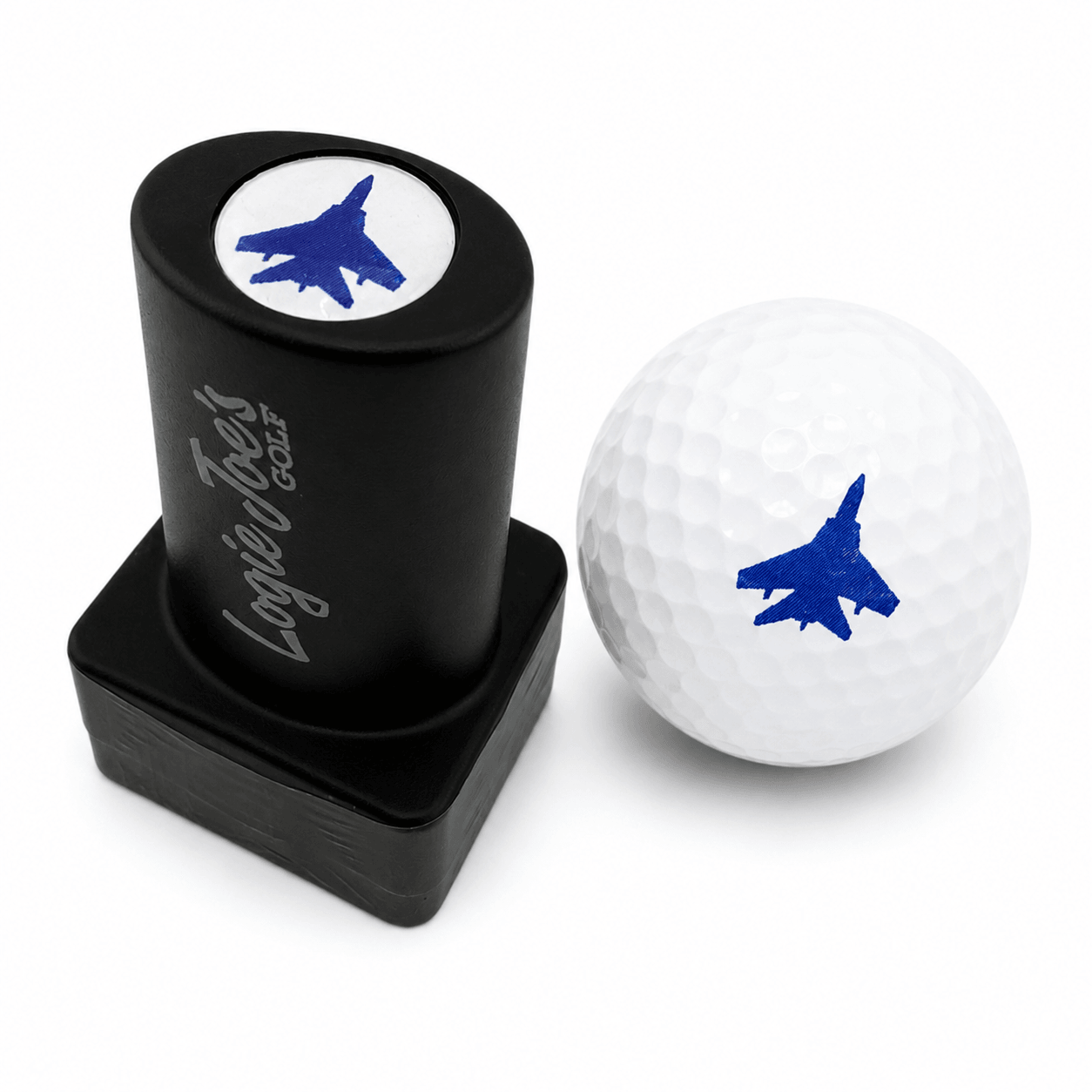 Jet Blue Golf Ball Stamp | Quick-Dry Ink Stamper | Easy Ball Identification | Fun Golf Gift