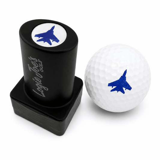 Jet Blue Golf Ball Stamp | Quick-Dry Ink Stamper | Easy Ball Identification | Fun Golf Gift