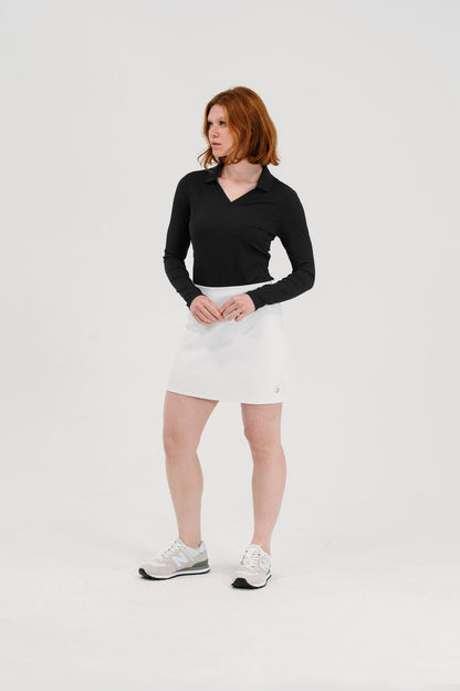 Rib LS V-Neck Polo