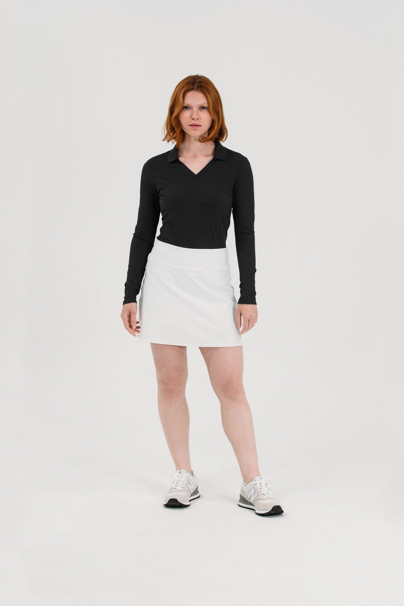 Rib LS V-Neck Polo
