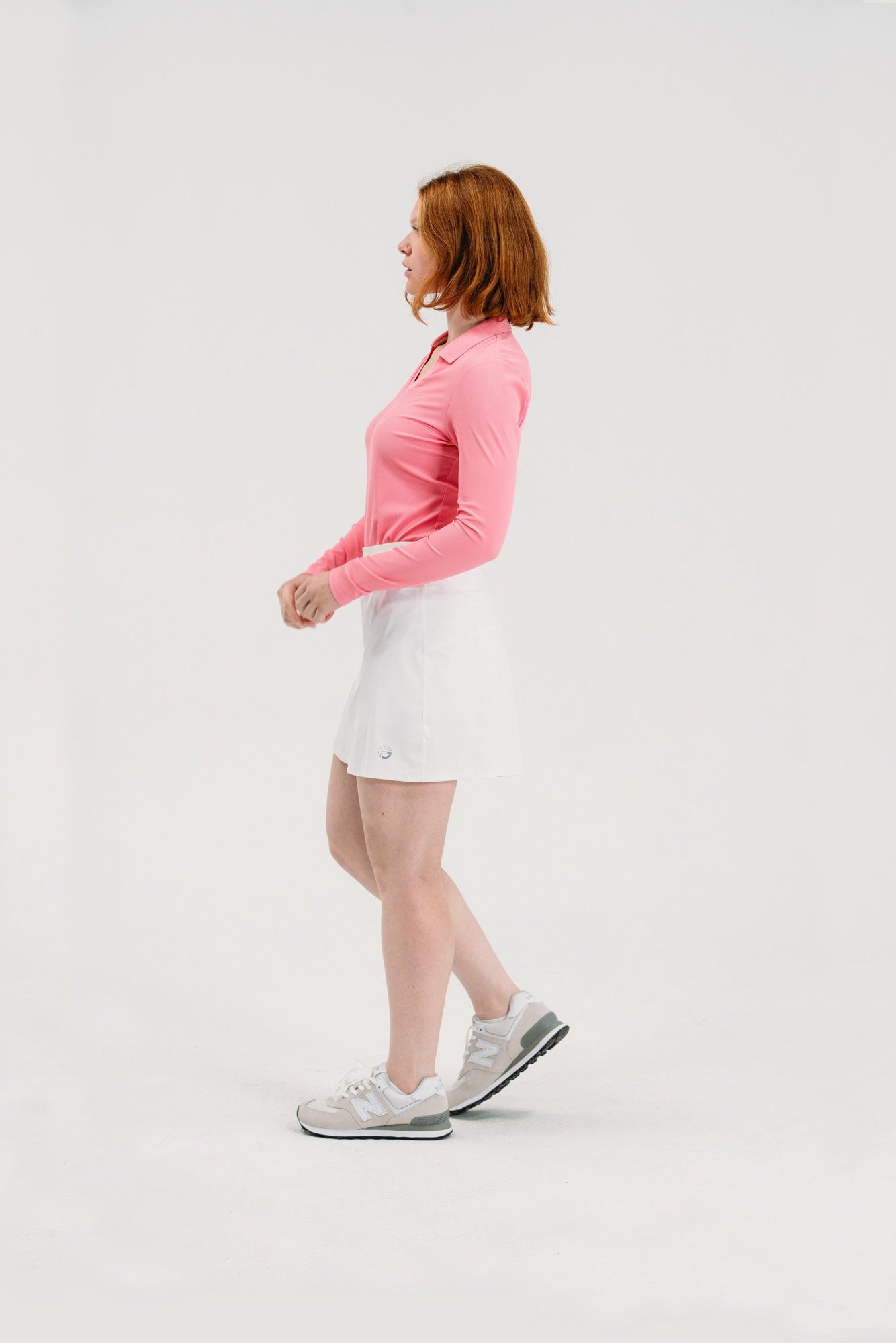 Rib LS V-Neck Polo