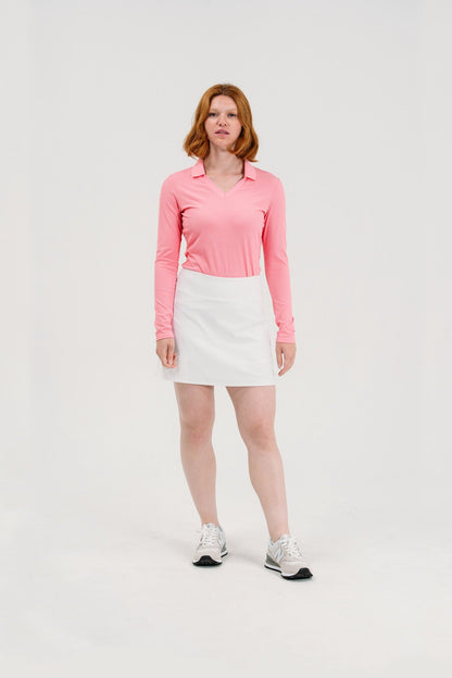 Rib LS V-Neck Polo