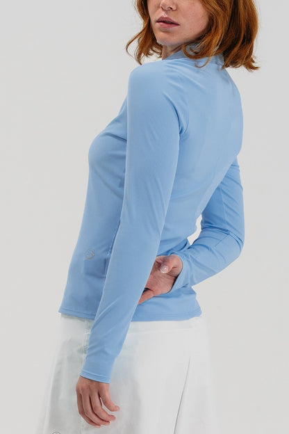 Rib LS V-Neck Polo