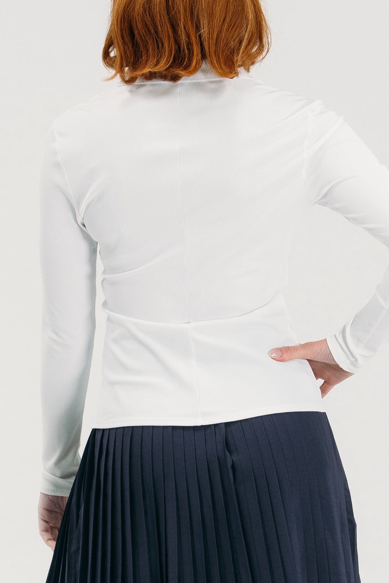 Rib LS V-Neck Polo