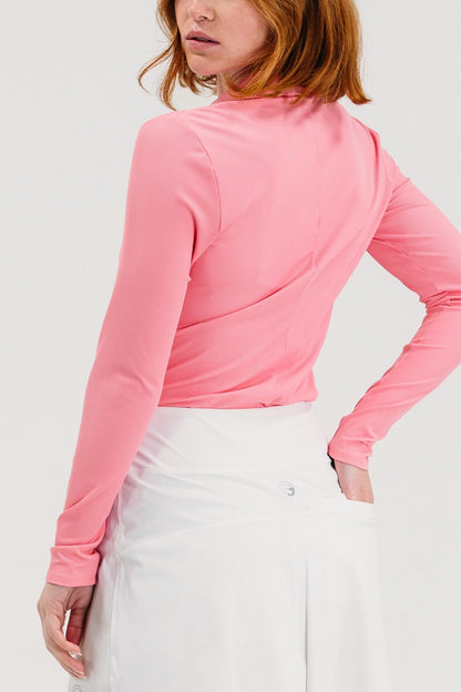 Rib LS V-Neck Polo