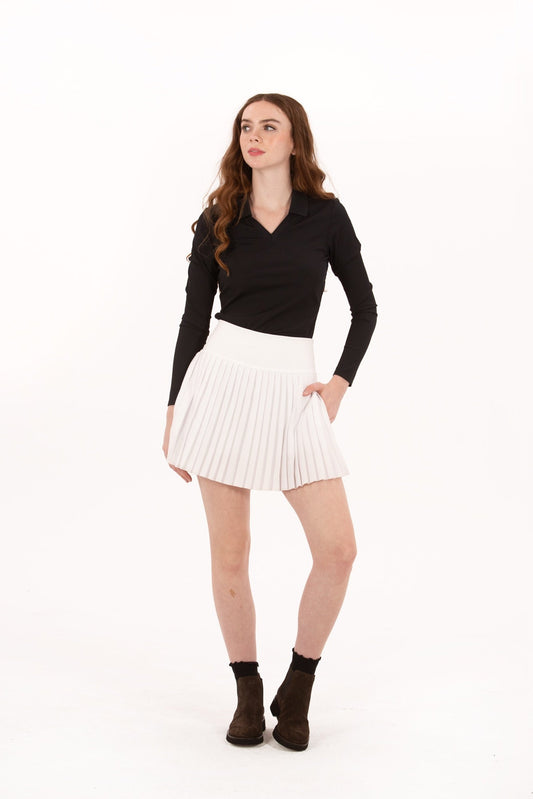 Rib LS V-Neck Polo