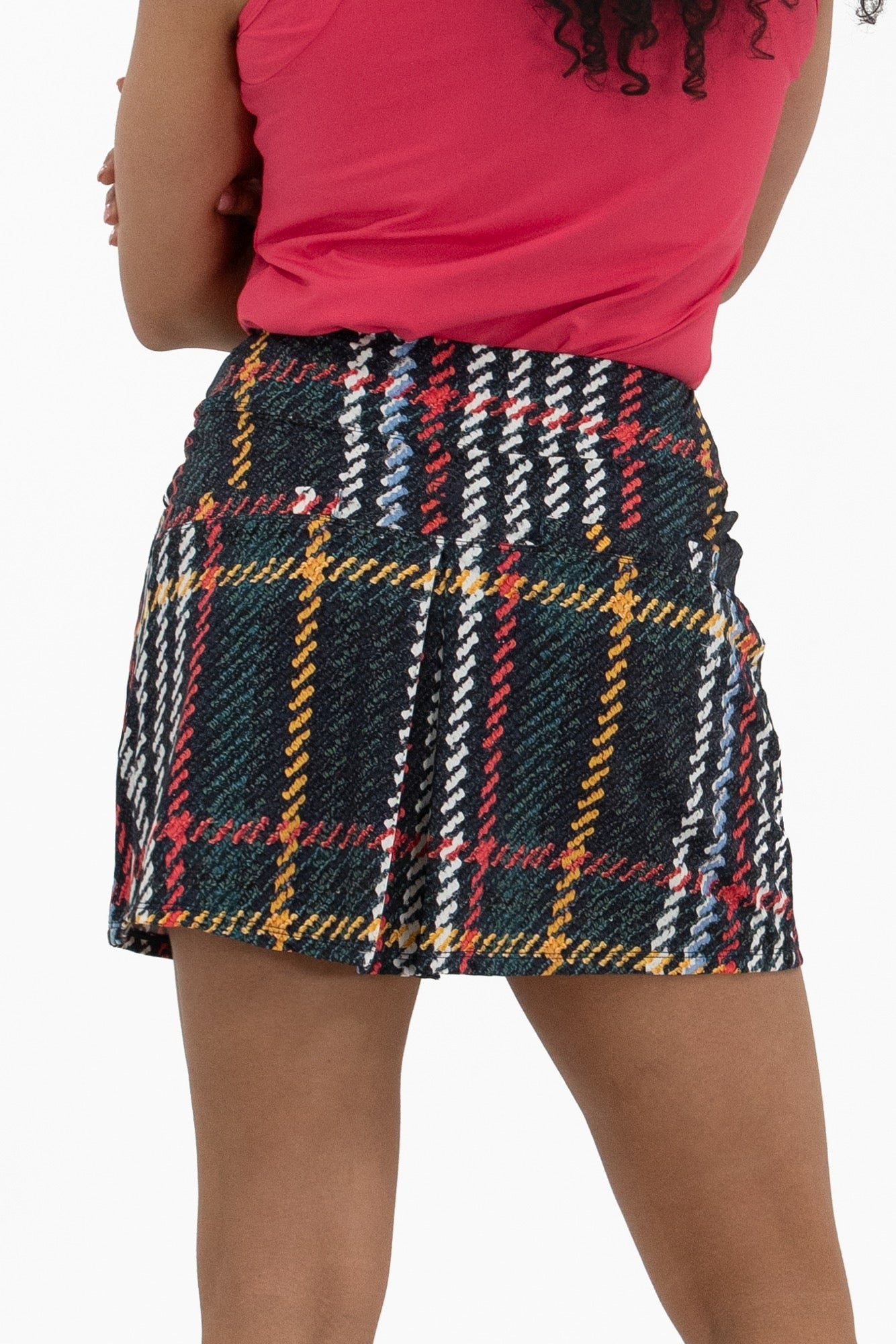 Plaid Print Skirt