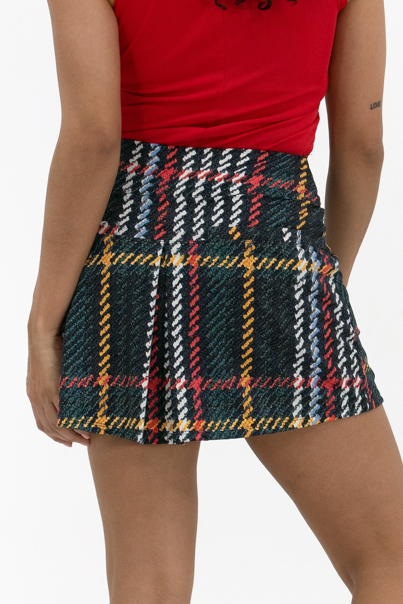 Plaid Print Skirt