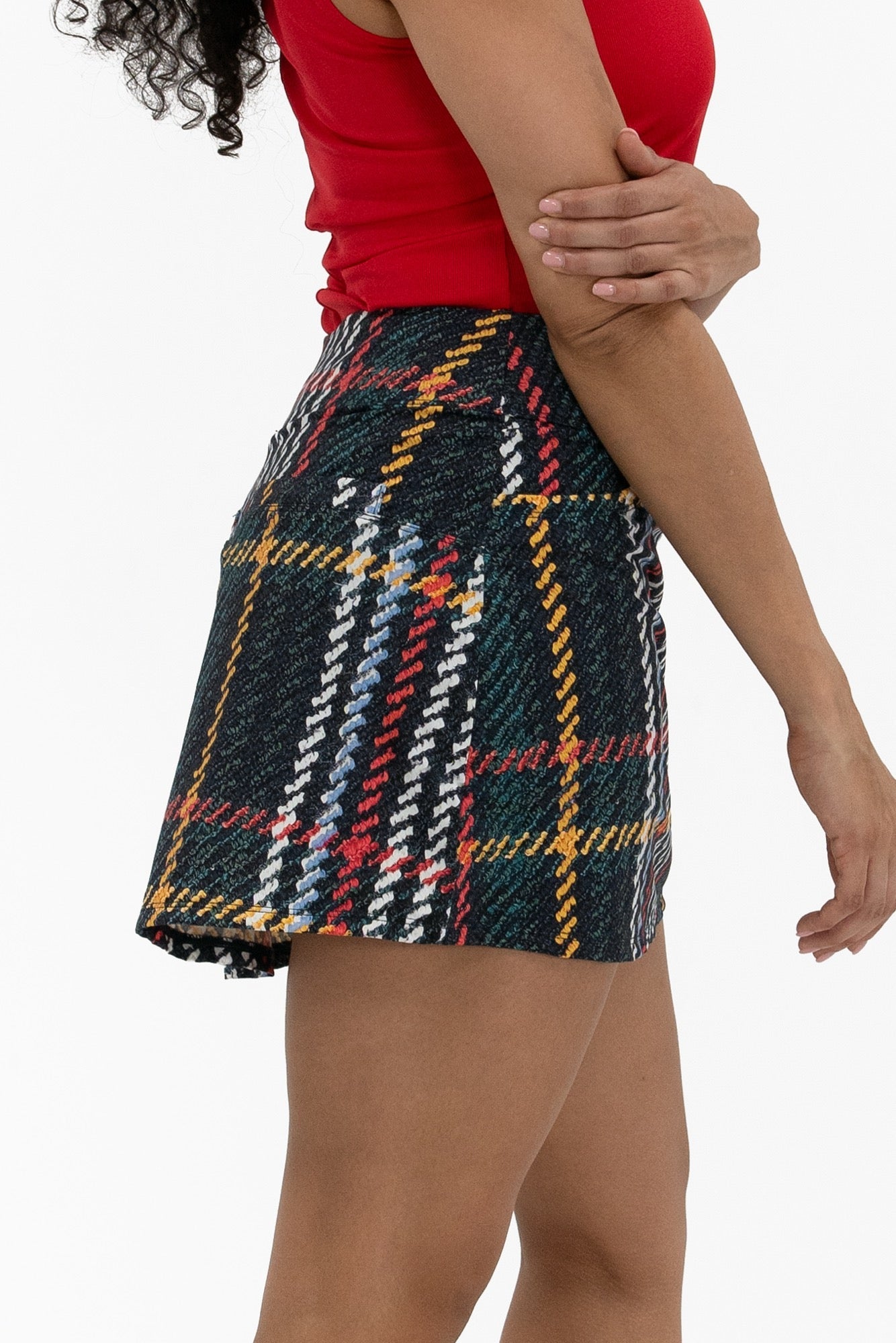 Plaid Print Skirt