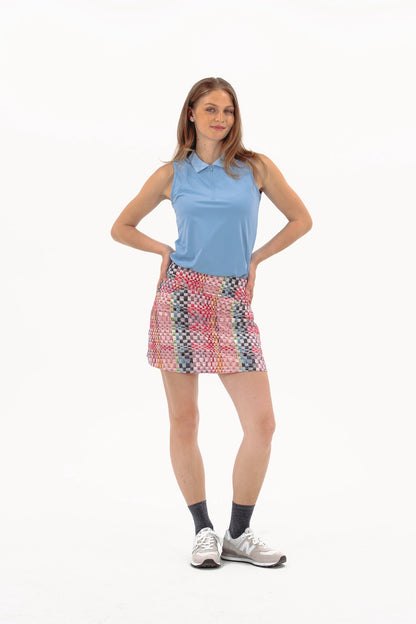 Studio Check Print Skirt