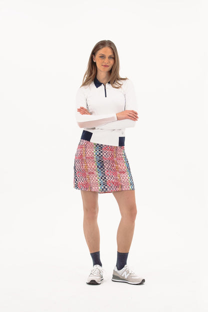 Studio Check Print Skirt