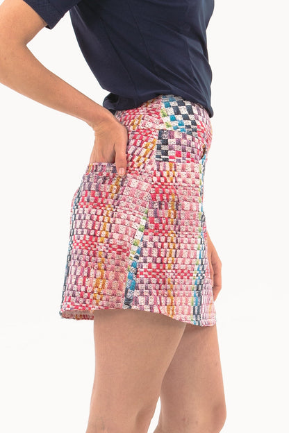 Studio Check Print Skirt