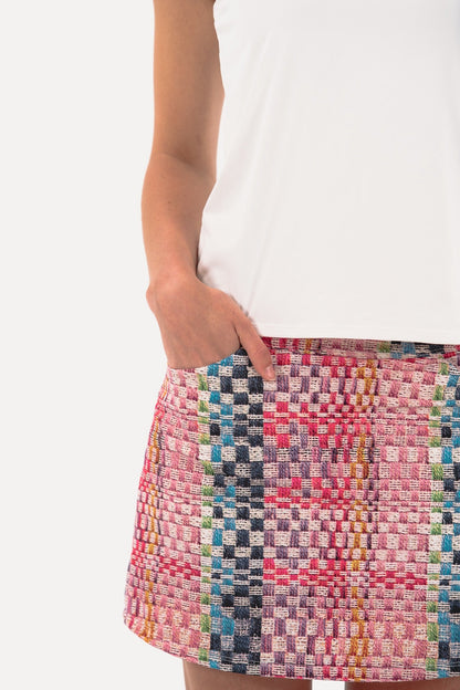 Studio Check Print Skirt