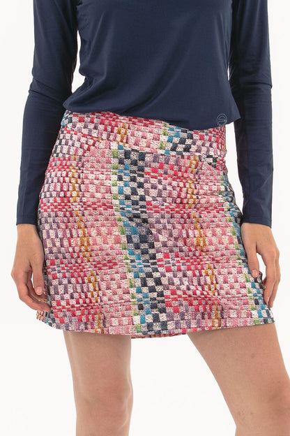 Studio Check Print Skirt