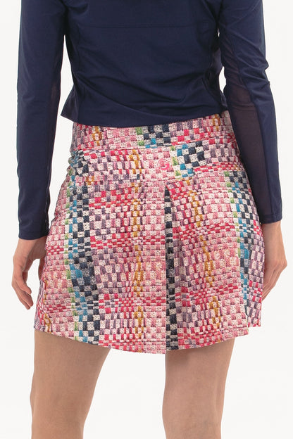Studio Check Print Skirt
