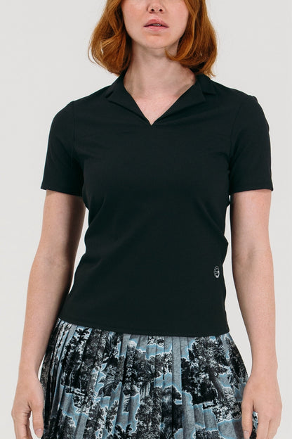 Rib SS Notch Collar Polo