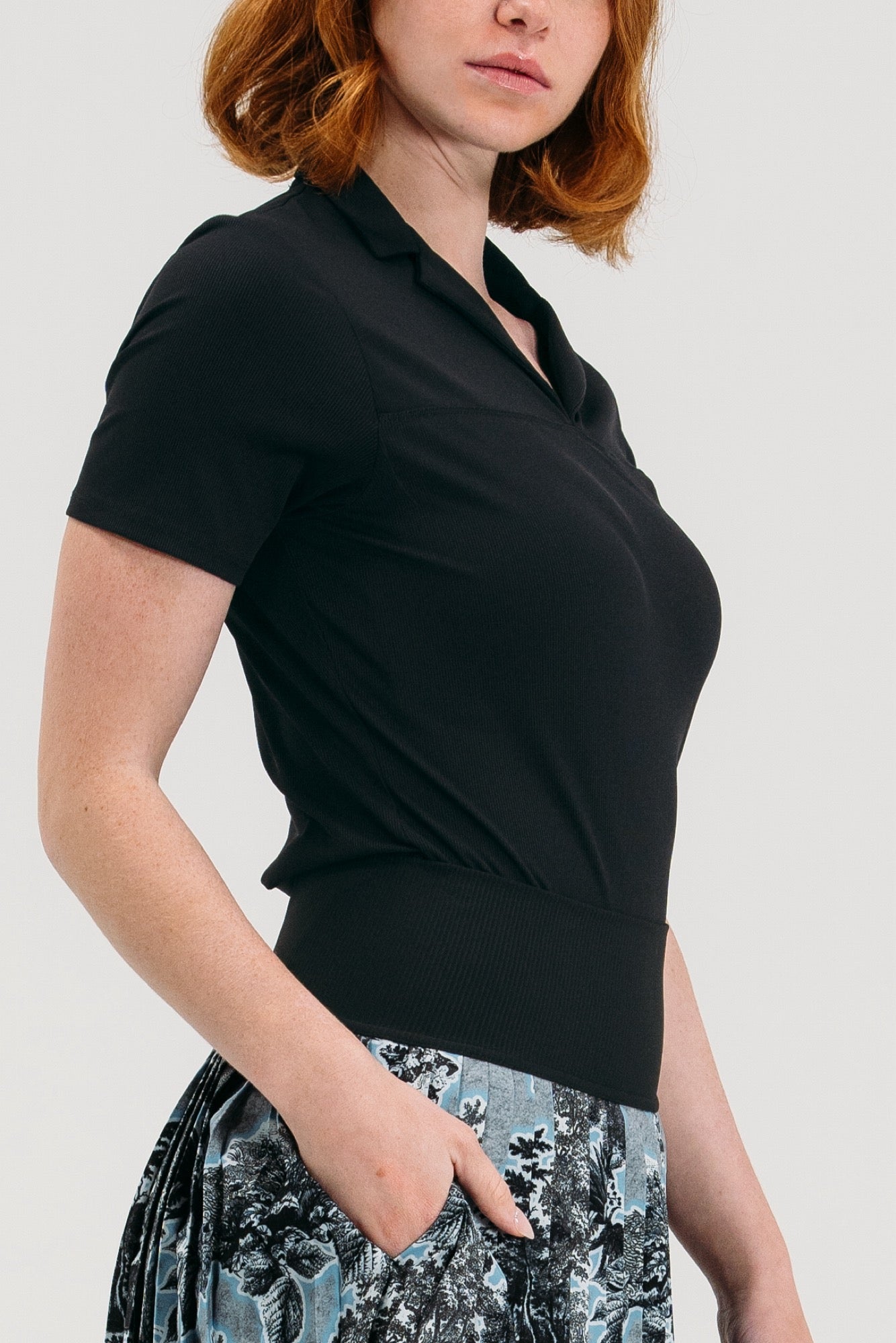 Rib SS Notch Collar Polo
