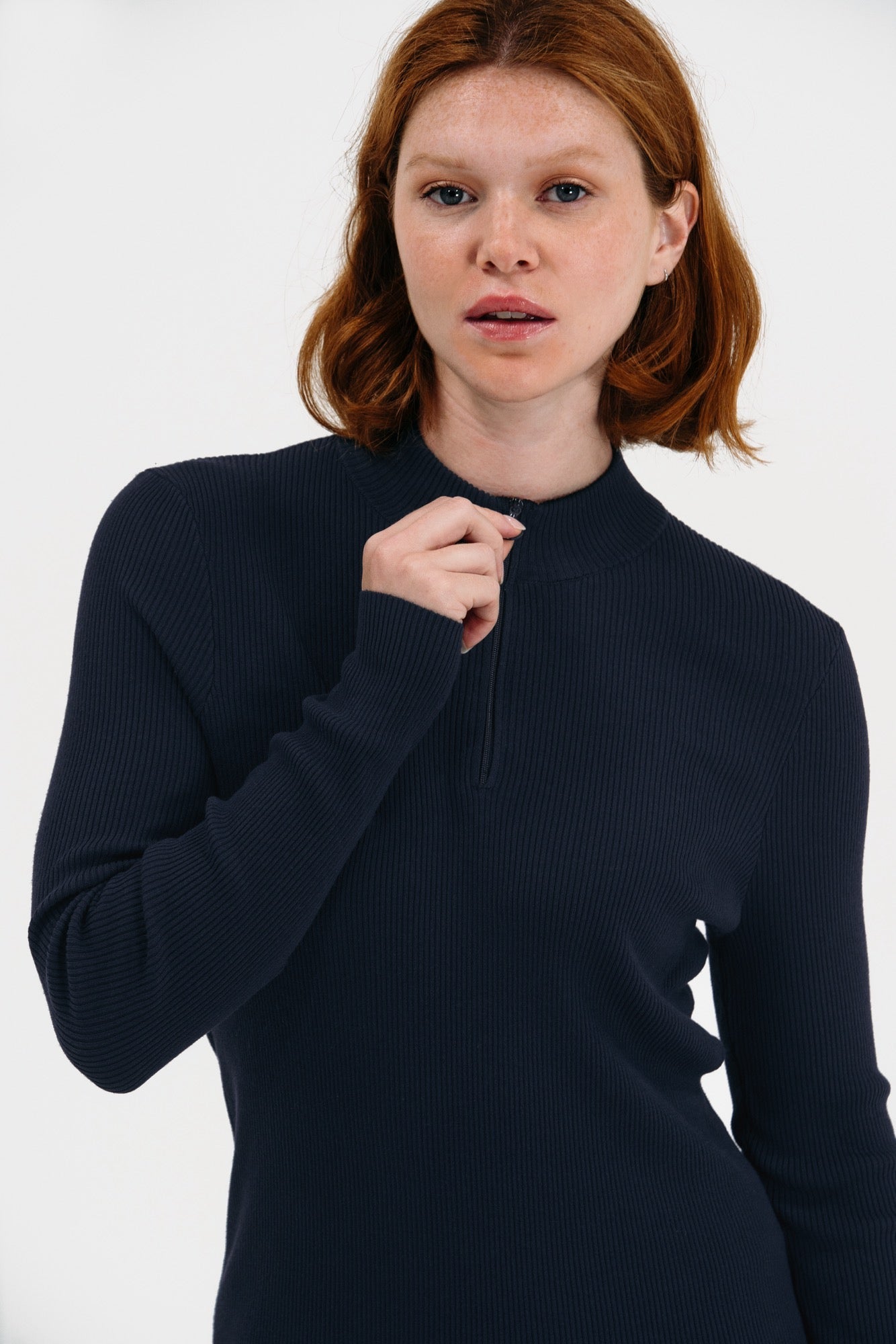 Knit Quarter Zip Solids