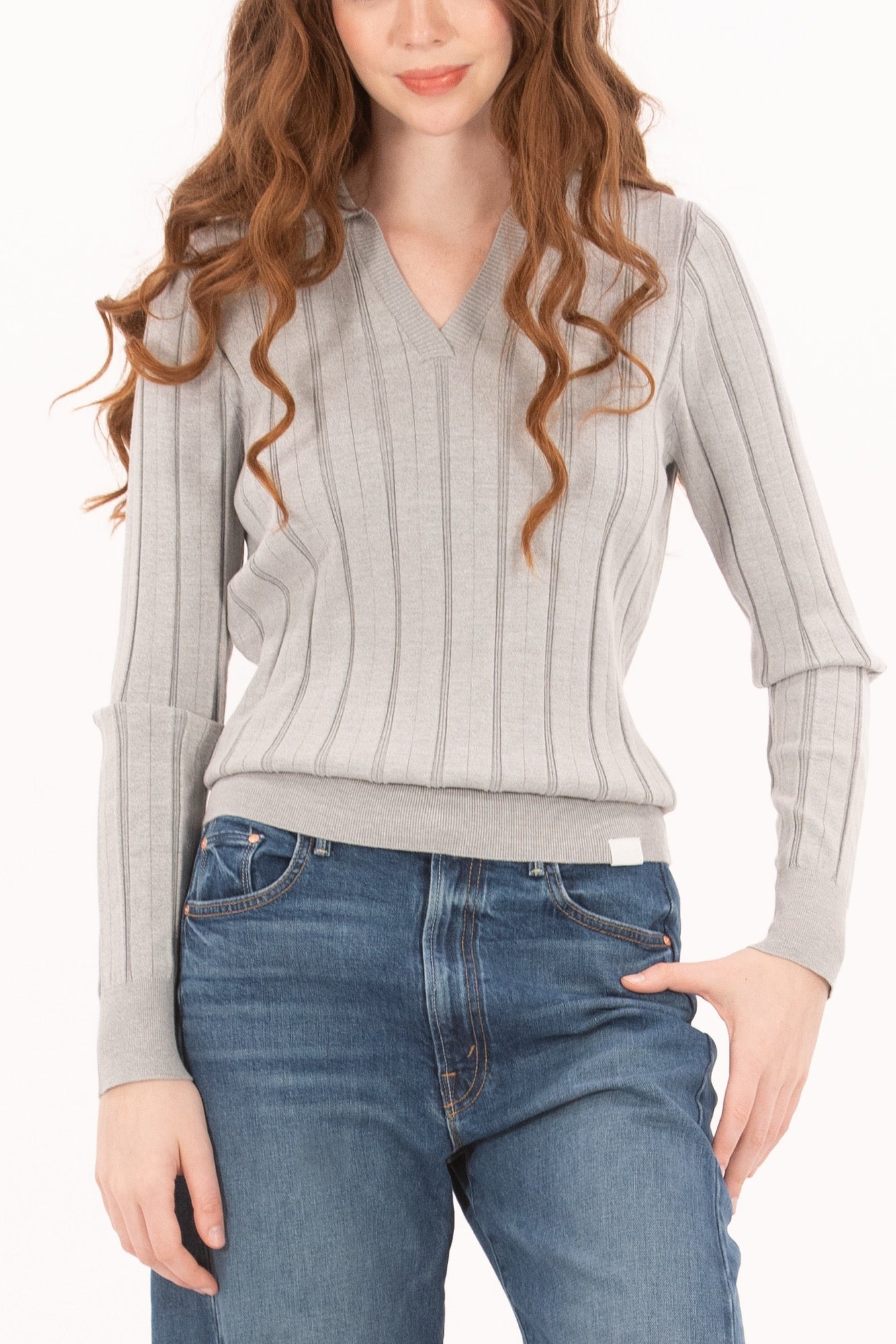 LS Textured Knit Polo