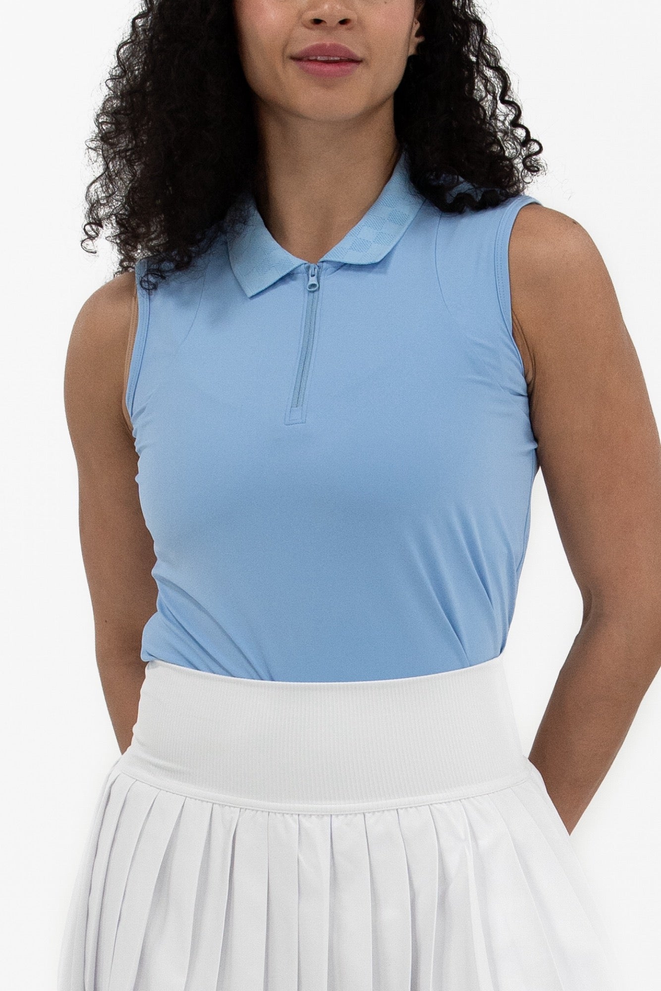 SL Zip Check Collar Polo