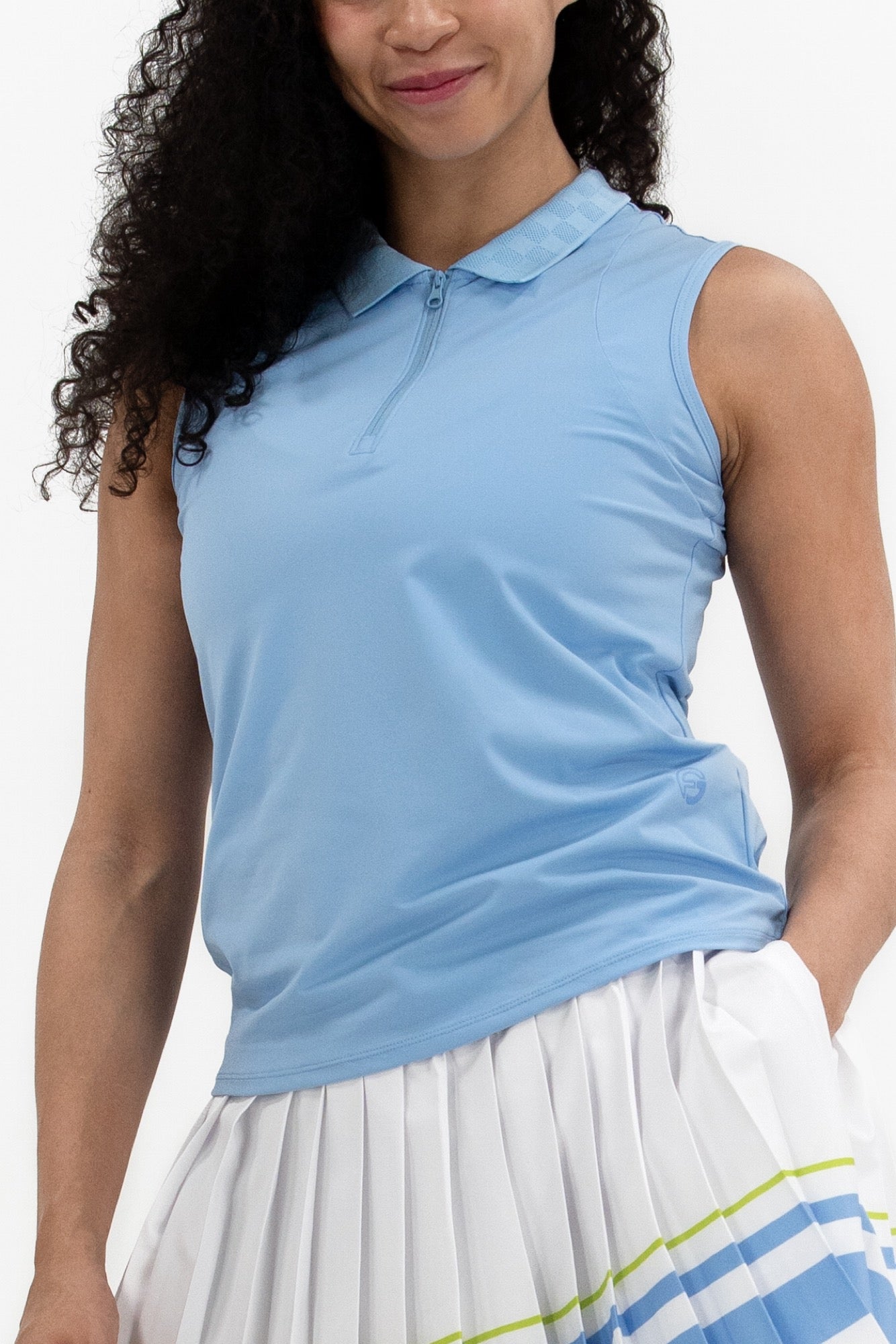 SL Zip Check Collar Polo