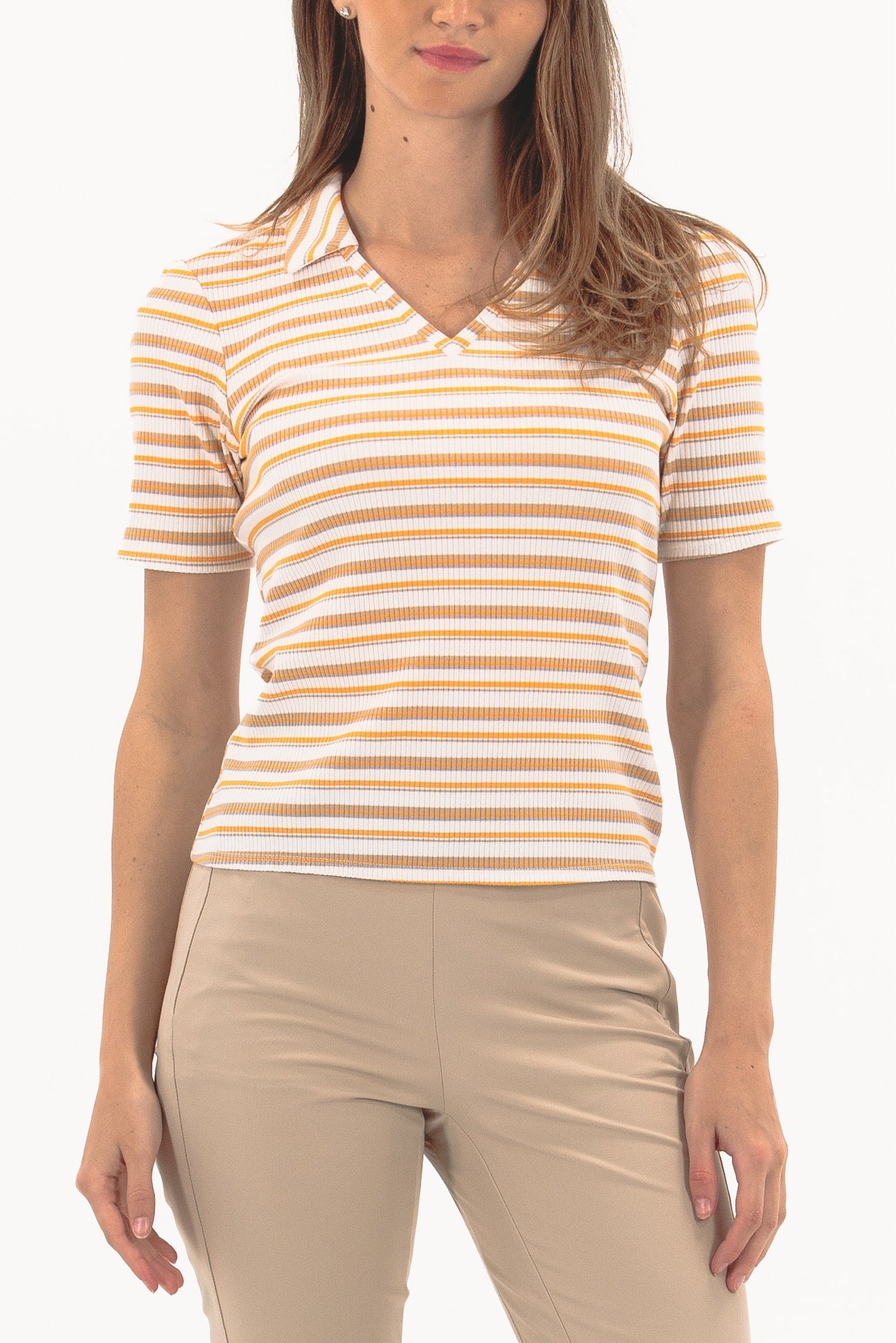 SS Stripe Rib Polo