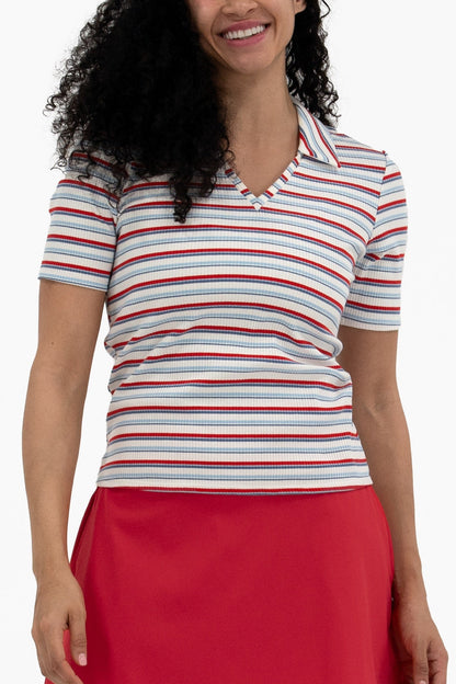 SS Stripe Rib Polo