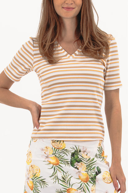 SS Stripe Rib Polo
