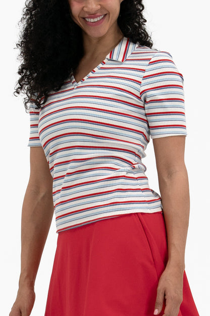 SS Stripe Rib Polo