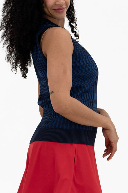 Sleeveless Knit Polo