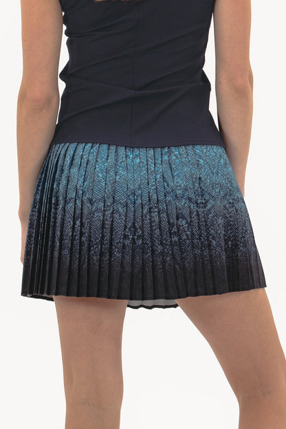 Ombre Snake Pleated Skirt