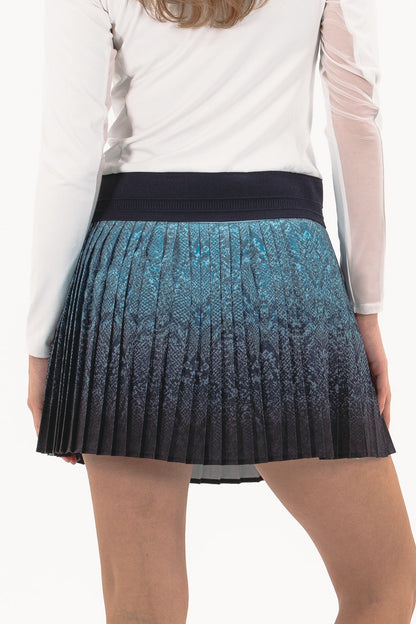 Ombre Snake Pleated Skirt