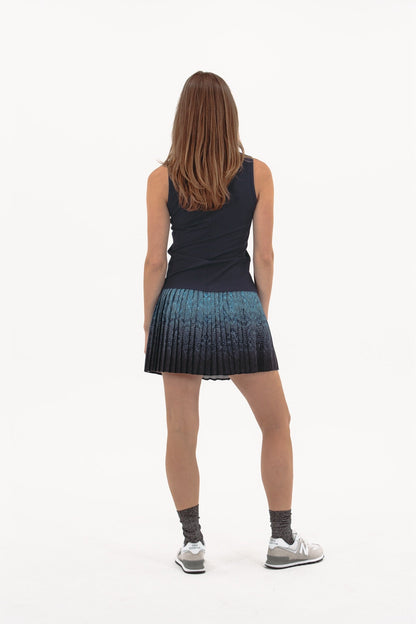 Ombre Snake Pleated Skirt