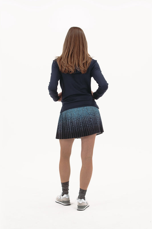 Ombre Snake Pleated Skirt