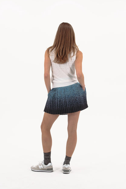 Ombre Snake Pleated Skirt