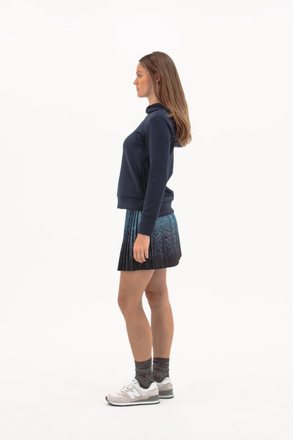 Ombre Snake Pleated Skirt