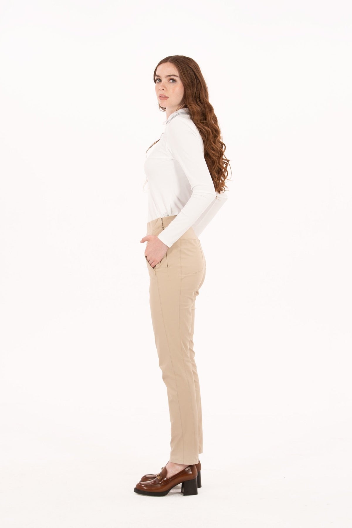 Rib LS Crew Neck Polo