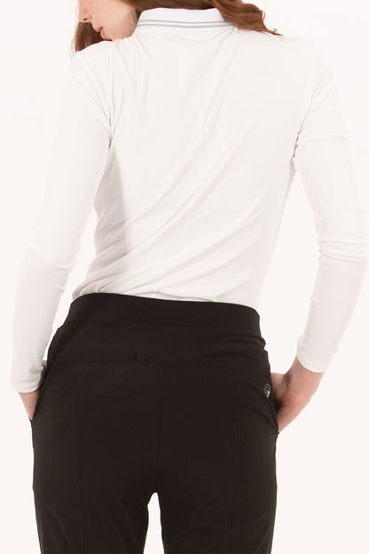 Rib LS Crew Neck Polo