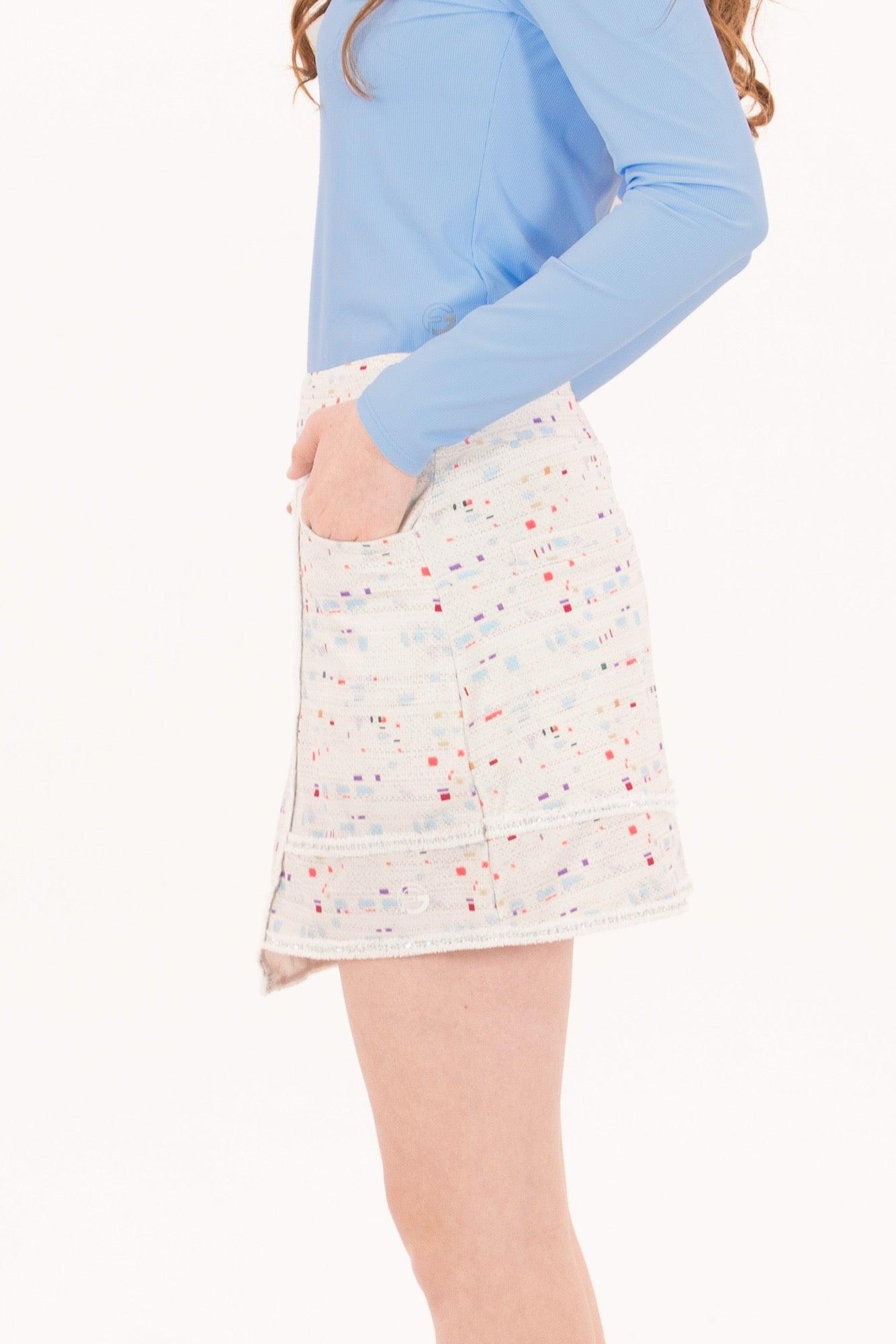 FG-0943BoucleTrimFauxWrapSkirt-16 - GOLF LEAGUE