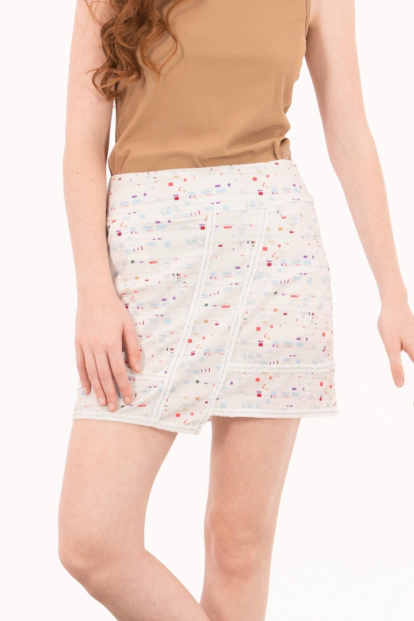 FG-0943BoucleTrimFauxWrapSkirt-18 - GOLF LEAGUE